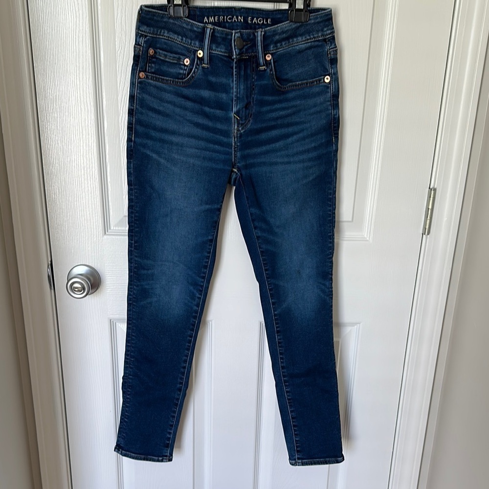 American Eagle Outfitters Blue Skinny Jeans with Stretch